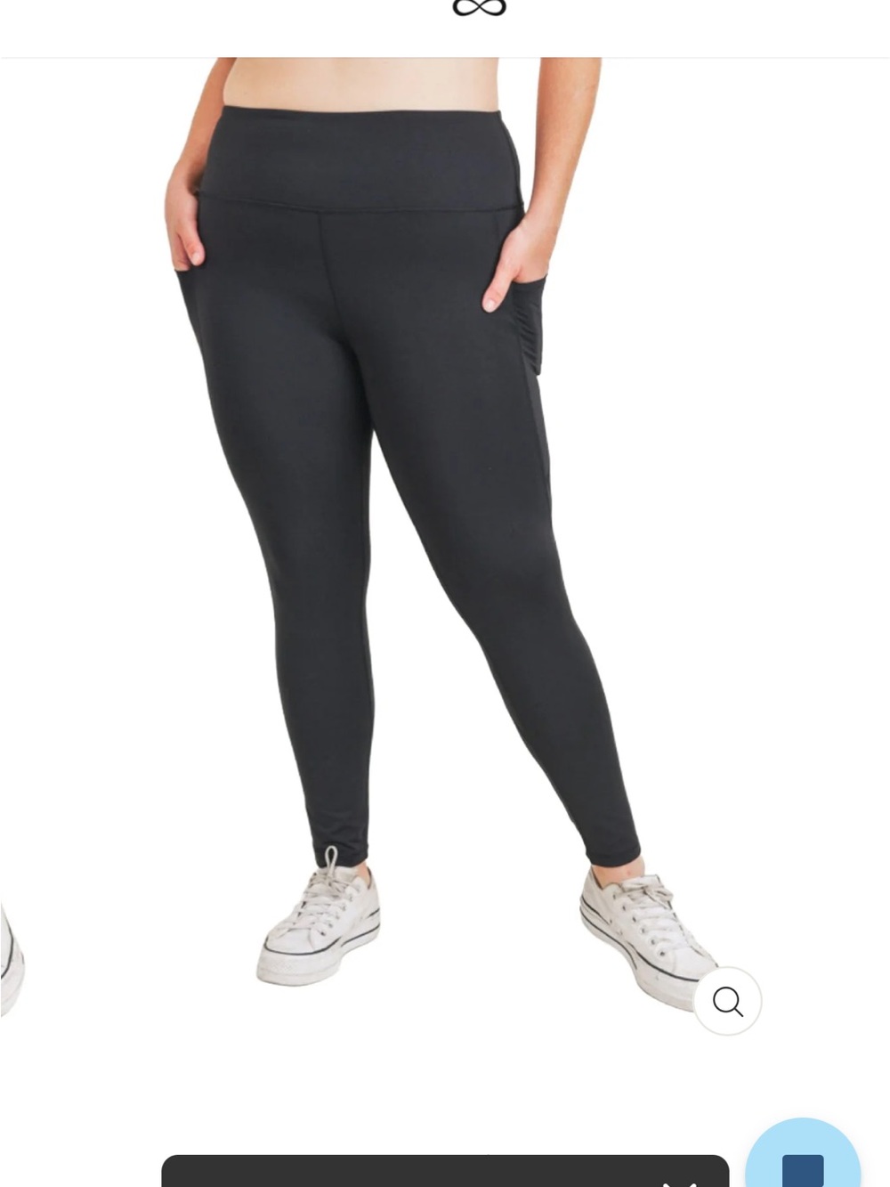 Mono B Black Pull-On Active Leggings